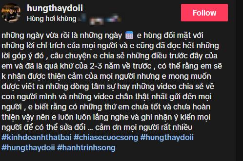 Em trai Hòa Minzy lên tiếng giải thích gấp giữa bão chỉ trích vì đăng clip kể khổ khi có chị gái nổi tiếng- Ảnh 1.