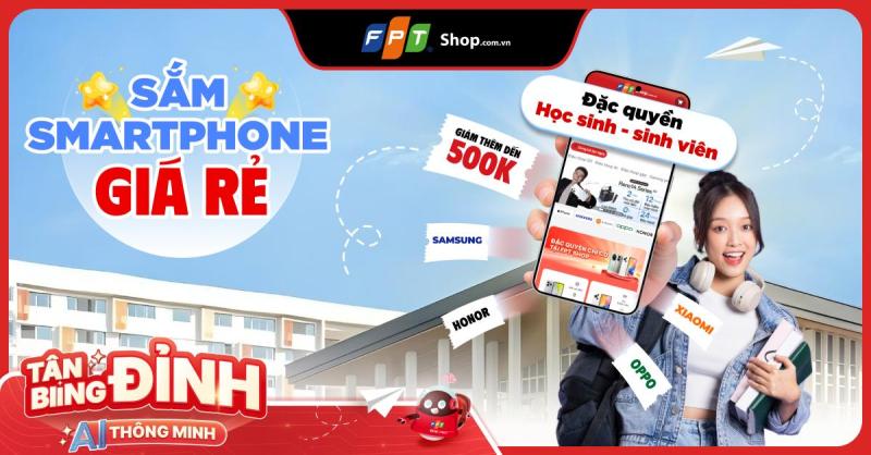 FPT Shop ưu đãi Back to School: Giảm thêm 3% tối đa 500.000 đồng cho toàn bộ điện thoại- Ảnh 1.