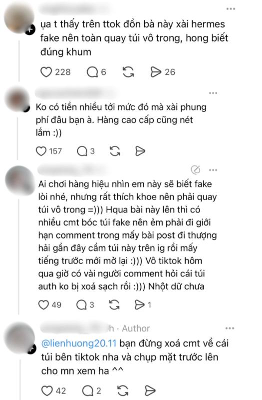 Cây đồ hiệu tiền tỷ khiến Hương Liên vướng bão thị phi, bị nghi dùng đồ fake: Chính chủ lên tiếng- Ảnh 3.