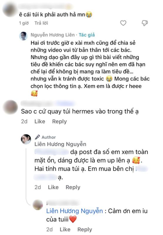 Cây đồ hiệu tiền tỷ khiến Hương Liên vướng bão thị phi, bị nghi dùng đồ fake: Chính chủ lên tiếng- Ảnh 6.