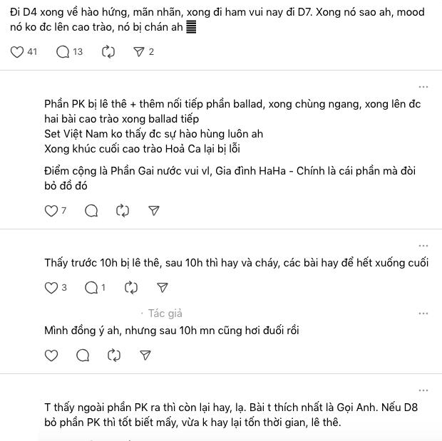 Concert Chông Gai D-7 bị chê “đầu voi đuôi chuột”, dài dòng lê thê và rất nhiều sự cố- Ảnh 5.