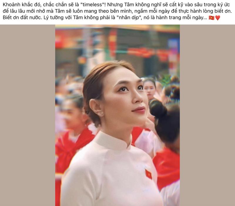 Mỹ Tâm nghẹn ngào nói về khoảnh khắc "vượt thời gian" tại Đại lễ 2/9: "Biết ơn đất nước"- Ảnh 2.