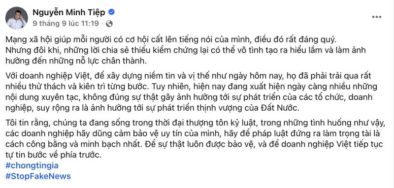 Trương Ngọc Ánh, Minh Tiệp, Lý Quí Khánh và nhiều KOLs lan toả thông điệp