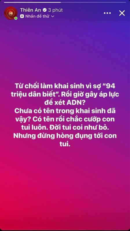 Thiên An đã căng: 