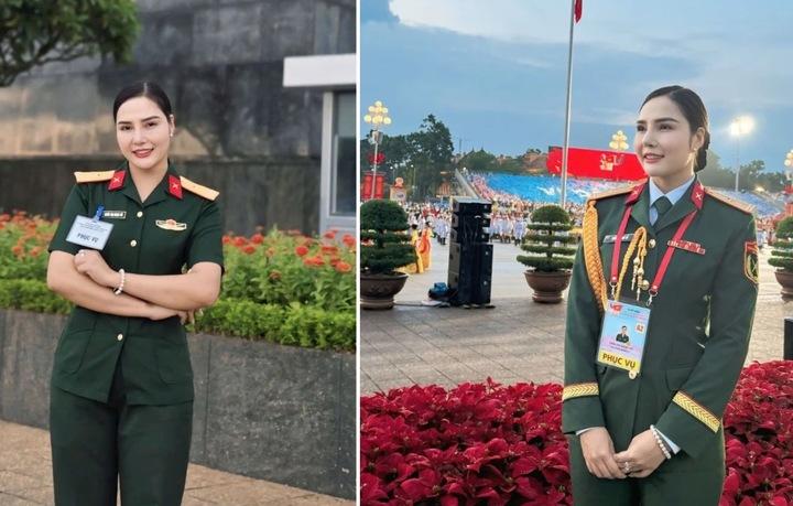 Sắc vóc không kém hoa hậu của Thiếu tá làm MC thuyết minh ở đại lễ 30/4 và 2/9- Ảnh 4.