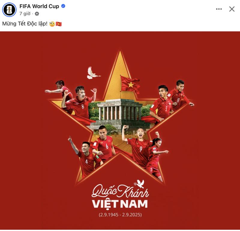 FIFA chúc mừng Quốc khánh của Việt Nam 2/9- Ảnh 1.