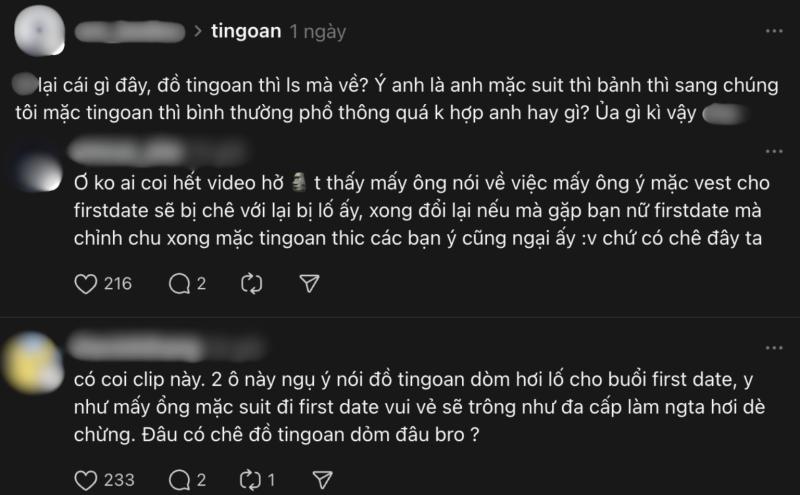 Tranh cãi mặc suit trong buổi hẹn đầu khiến con gái 