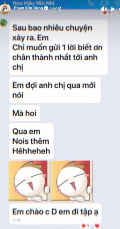 Lộ tin nhắn của Hoa hậu Yến Nhi sau lùm xùm nói xấu Sen Vàng- Ảnh 1.