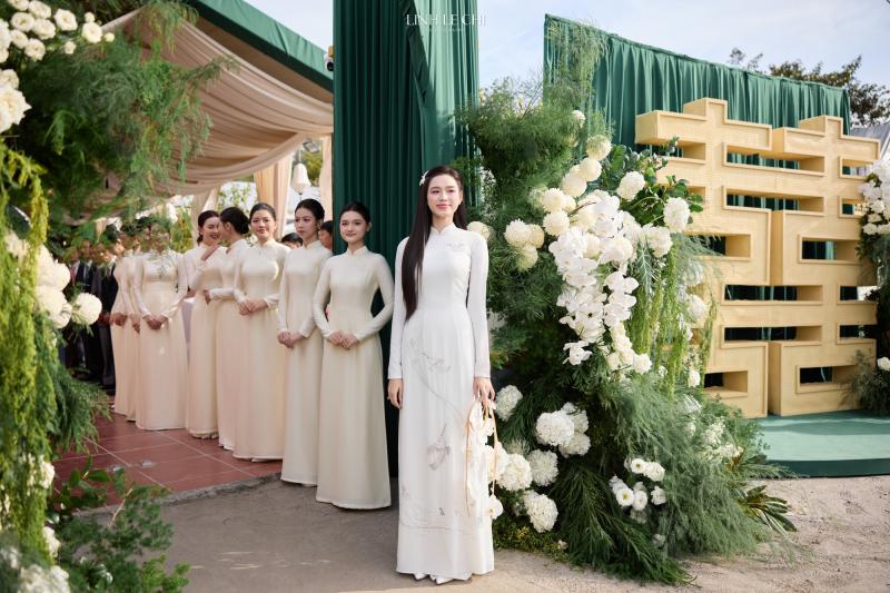 Ý nghĩa sâu xa ẩn sau chiếc áo dài cưới của Hoa hậu Đỗ Hà- Ảnh 5.