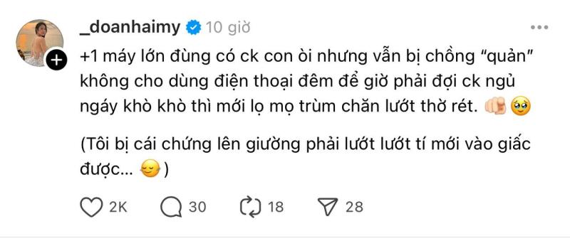 Doãn Hải My bị Đoàn Văn Hậu “cấm” dùng điện thoại buổi đêm- Ảnh 1.