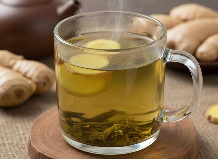 Điều gì xảy ra khi uống trà xanh thêm vài lát gừng?- Ảnh 1.