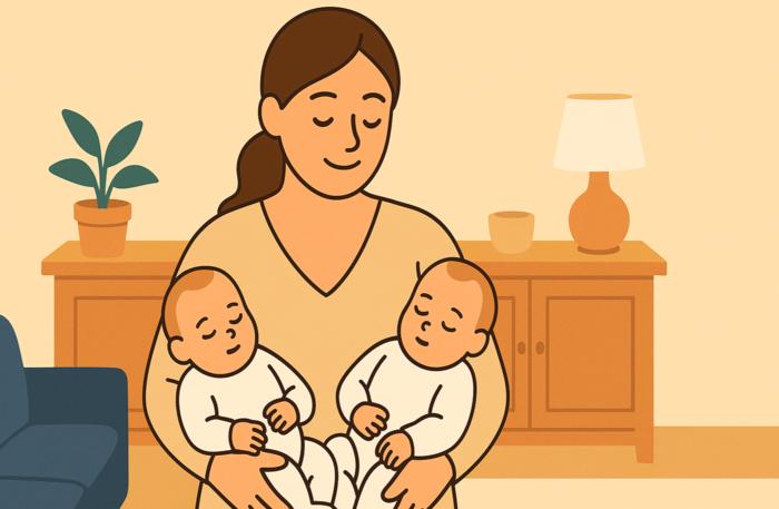 Cặp sinh đôi nhưng khác bố: Chuyện tưởng đùa mà lại có thật!- Ảnh 1.