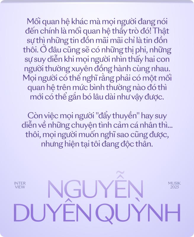 Nguyễn Duyên Quỳnh: “Nếu có tình cảm với Nguyễn Văn Chung thì dừng âm nhạc lại”- Ảnh 10.