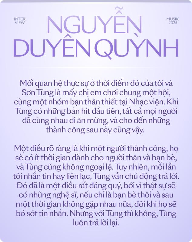 Nguyễn Duyên Quỳnh: “Nếu có tình cảm với Nguyễn Văn Chung thì dừng âm nhạc lại”- Ảnh 16.