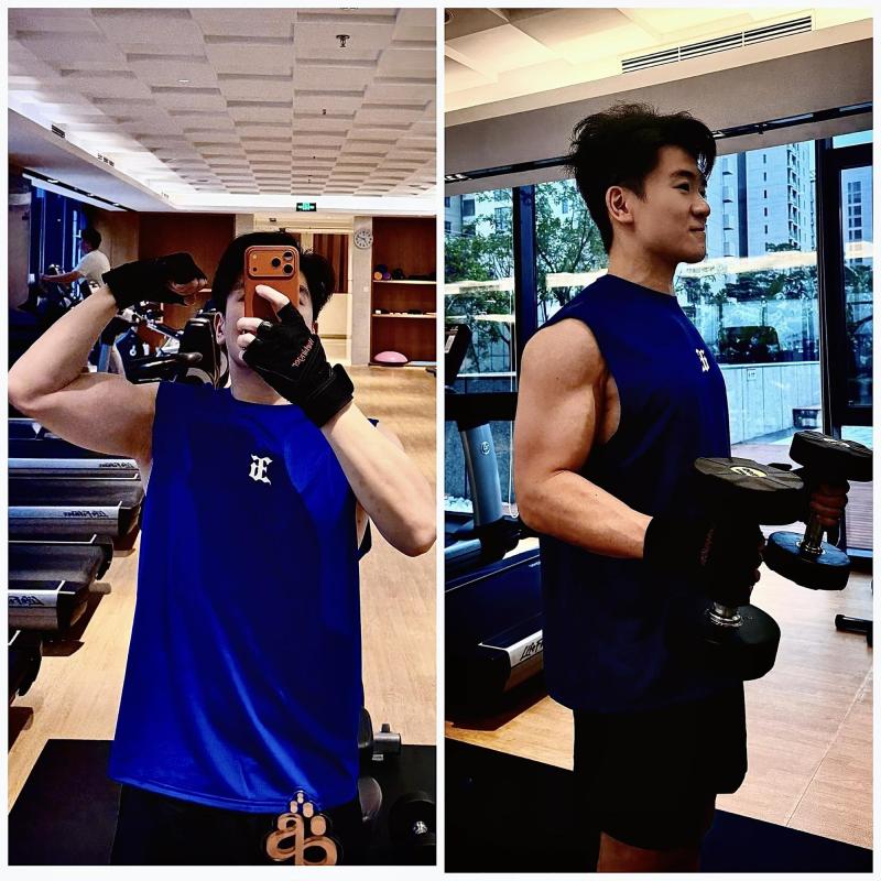 Phó tổng nghìn tỷ nhà bầu Hiển gây sốt với cơ bắp cuồn cuộn, đi công tác cũng tranh thủ 