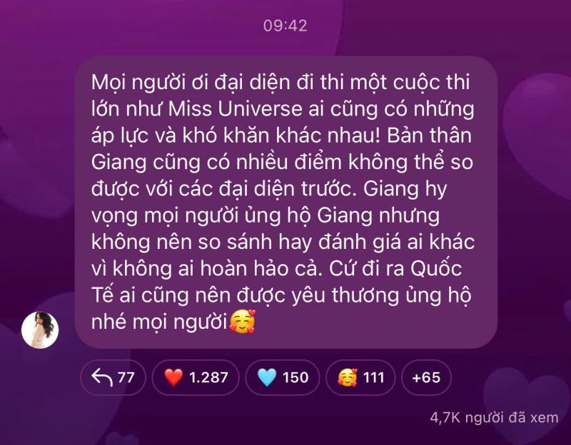 Hương Giang phản ứng khi bị so sánh với các đại diện Việt Nam từng thi Miss Universe- Ảnh 1.