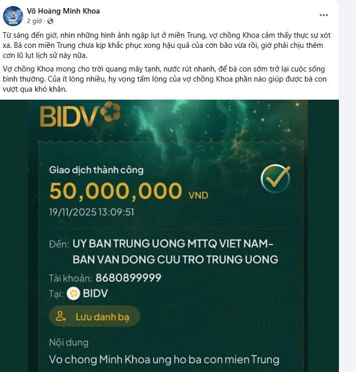 Tiền vệ tuyển Việt Nam cùng chủ tiệm vàng trích tiền mừng cưới ủng hộ miền Trung- Ảnh 1.