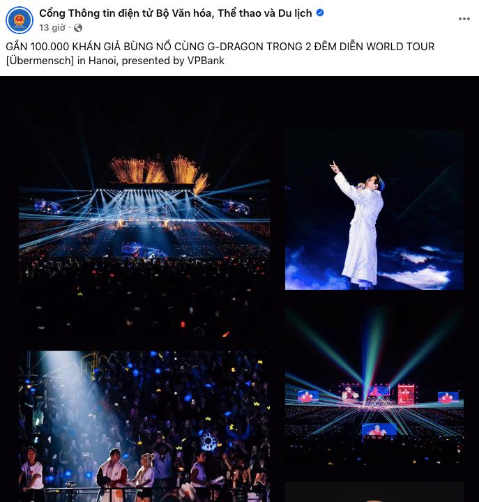 Xác nhận 2 đêm concert G-DRAGON ở Hà Nội thu hút gần 100 nghìn người- Ảnh 1.