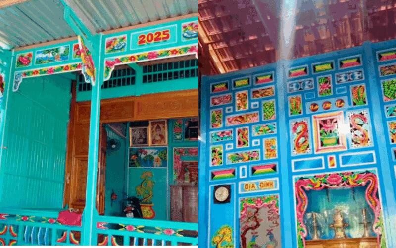 Nhà gỗ miền Tây: Vì sao phải xanh ngắt, hoa văn rực rỡ mới ra đúng chất 