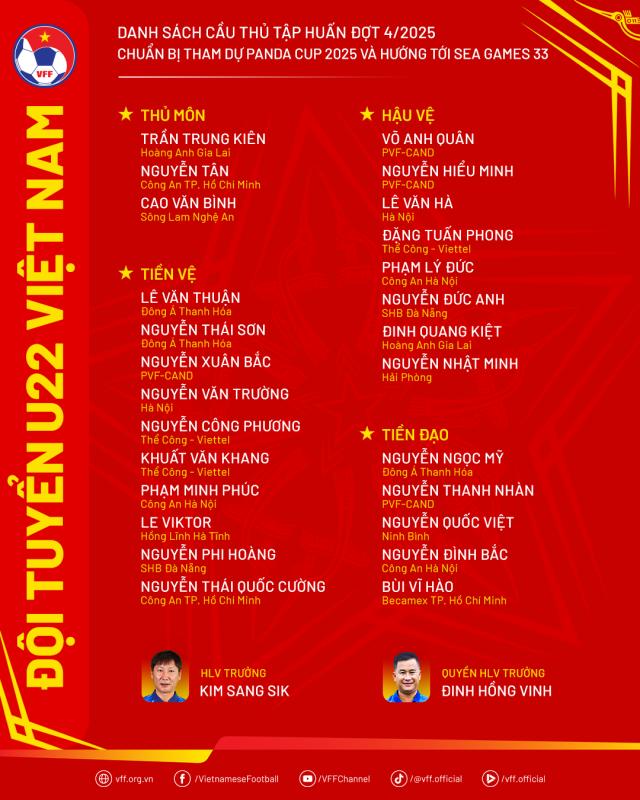 Nóng: Danh sách U22 Việt Nam SEA Games 33, sẵn sàng tranh huy chương vàng!- Ảnh 1.