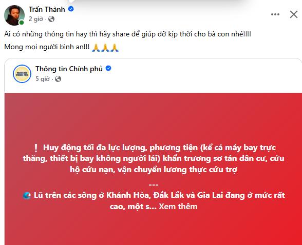 Trấn Thành - Hương Giang cùng dàn sao Việt đồng lòng hướng về người dân vùng lũ- Ảnh 8.