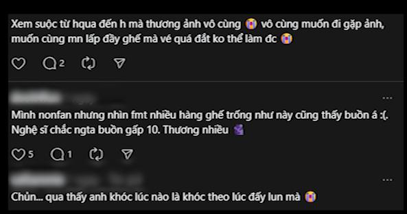 Diễn viên Mưa Đỏ bật khóc khi tổ chức fanmeeting không bán được vé, hàng ghế trống nhan nhản- Ảnh 2.