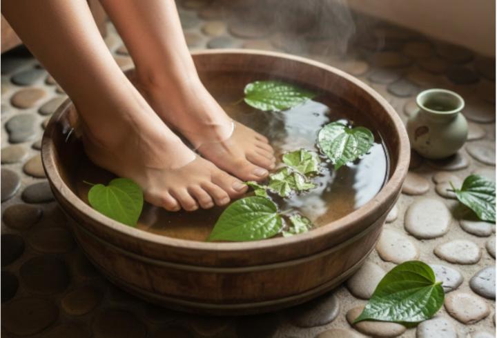 Ngâm chân bằng lá lốt thường xuyên có tốt?- Ảnh 1.