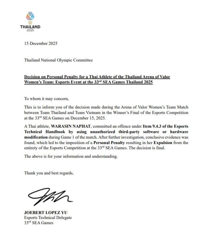 Toàn cảnh vụ bê bối chấn động SEA Games 33: Nữ tuyển thủ Thái Lan nhờ người đánh hộ vẫn thua trắng Việt Nam, không thừa nhận gian lận- Ảnh 6.
