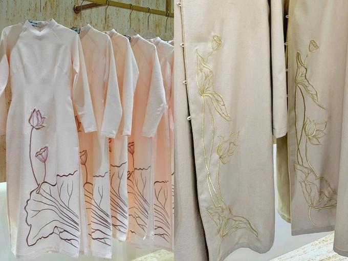 Áo dài cưới của Tiên Nguyễn được làm từ tơ sen hiếm bậc nhất Việt Nam!- Ảnh 4.