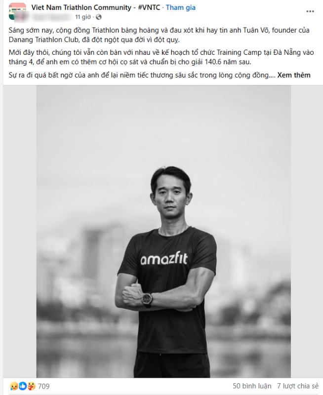 MXH bàng hoàng tin Founder Danang Triathlon Club đột ngột qua đời vì đột quỵ: BS nói bệnh đang trẻ hóa, lối sống người trẻ cần thay đổi 6 điều- Ảnh 1.