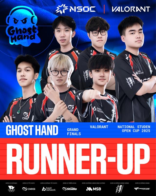 Á quân Valorant NSOC 2025 - Ghost Hand: Hành trình đến Chung kết đầy bản lĩnh và sự tiếc nuối trong trận đấu cuối cùng- Ảnh 1. Á quân Valorant NSOC 2025 - Ghost Hand: Hành trình đến Chung kết đầy bản lĩnh và sự tiếc nuối trong trận đấu cuối cùng- Ảnh 1.
