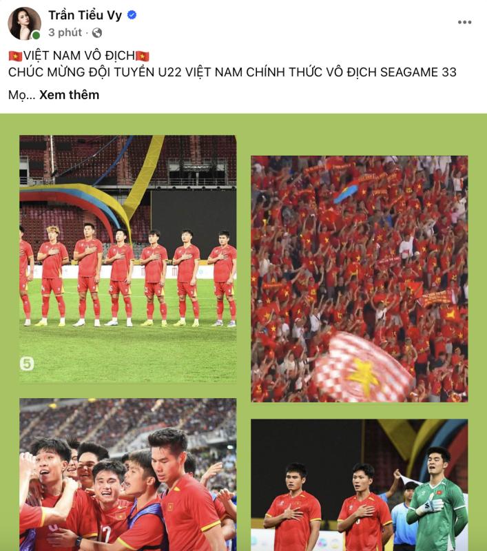 Hương Giang, Tiểu Vy và dàn sao mừng Việt Nam vô địch SEA Games 33- Ảnh 3.