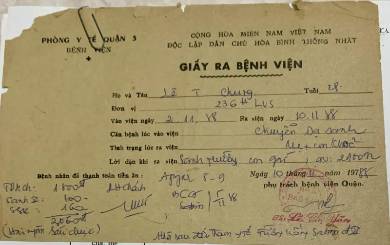 8 ngày nằm viện hết 2.060 đồng là bill giấy ra viện của 1 sản phụ sinh con năm 1988: Câu chuyện có thật từ người mẹ chưa từng chia sẻ cho ai- Ảnh 1.