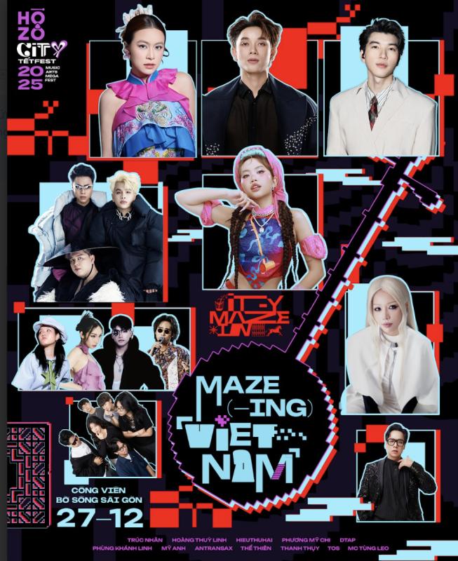 Mỹ Tâm - SOOBIN - HIEUTHUHAI cùng dàn sao Việt đổ bộ HOZO CITY TẾT FEST 2025, sẵn sàng khuấy đảo “3 đêm không ngủ”- Ảnh 2.
