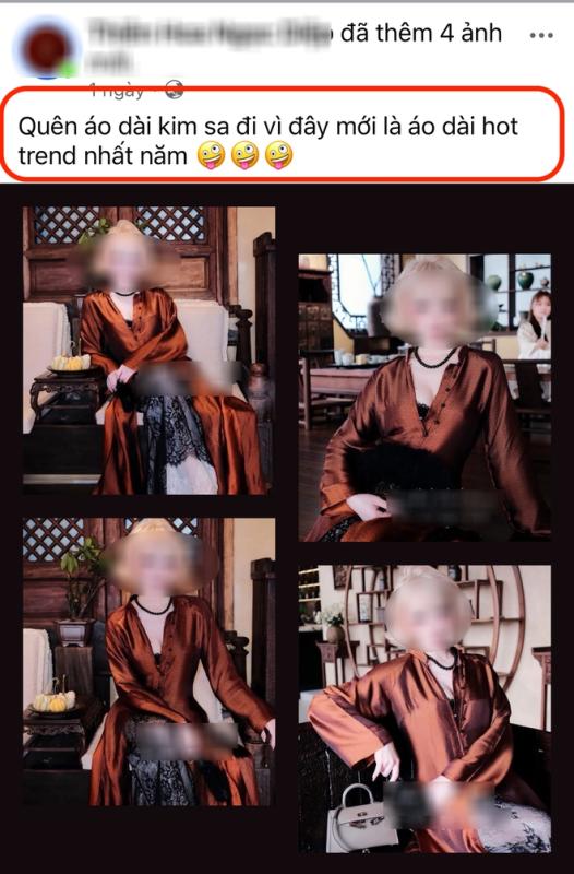 Lại thêm một mẫu áo dài Tết dấy lên 