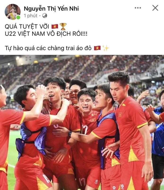 Hương Giang, Tiểu Vy và dàn sao mừng Việt Nam vô địch SEA Games 33- Ảnh 6.