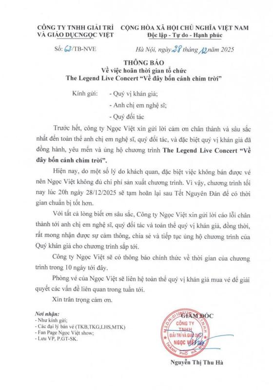 Vụ hủy show sát giờ tại Hà Nội: Nghệ sĩ bay từ Mỹ về không được trả tiền vé, nhạc sĩ Trần Tiến buồn khóc- Ảnh 2.