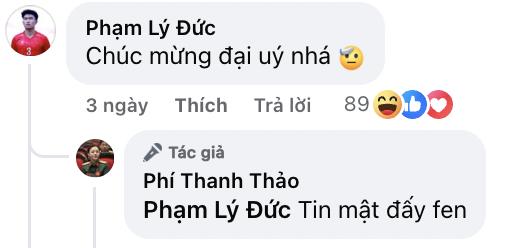 Hotgirl bắn súng Phí Thanh Thảo 21 tuổi được thăng hàm Đại uý, Lý Đức (U23 Việt Nam) tương tác cực ngọt giữa tin hẹn hò- Ảnh 2.