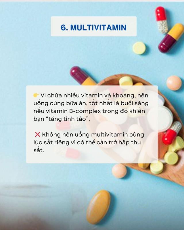 Uống vitamin cả năm trời vẫn không hiệu quả - có thể bạn đã uống sai: Thời gian tốt nhất trong ngày để dùng từng loại vitamin- Ảnh 6.