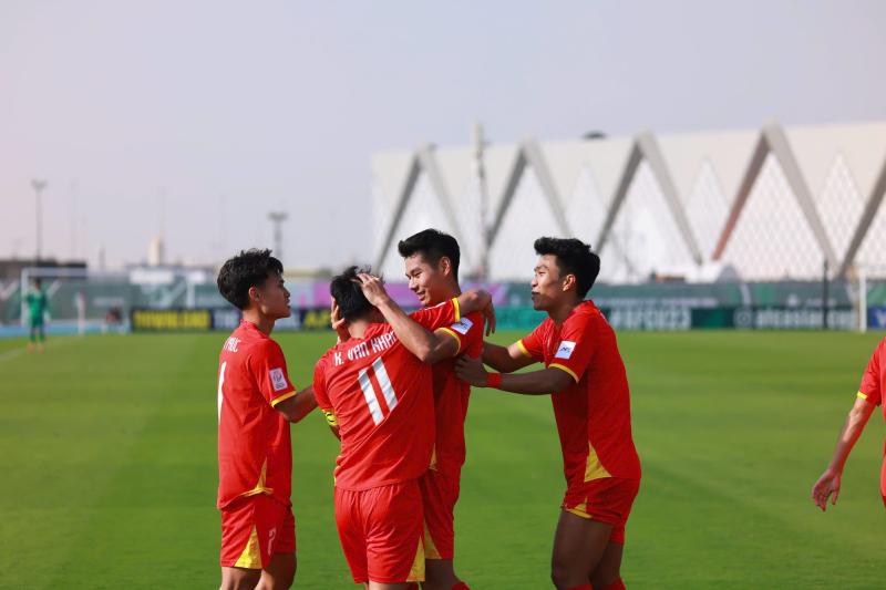 Ảnh: Hotboy U23 Việt Nam Đình Bắc, Hiểu Minh "xé lưới" U23 Jordan tại giải U23 châu Á- Ảnh 10.