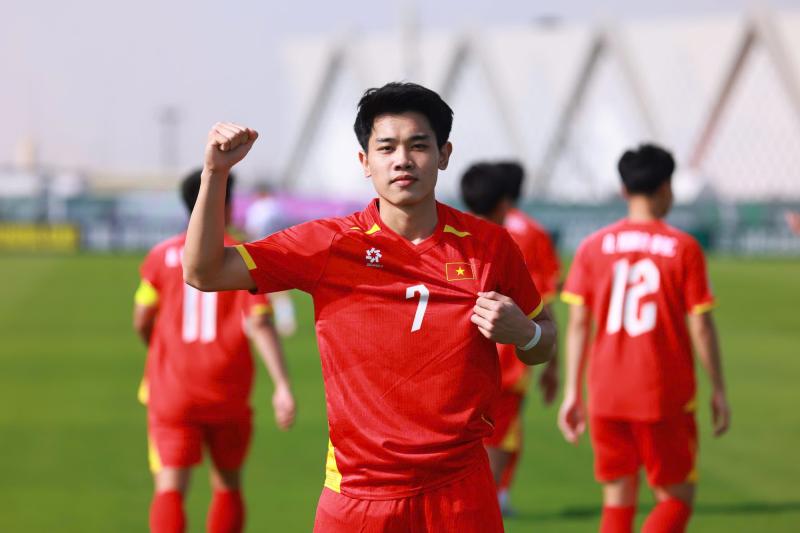 Ảnh: Hotboy U23 Việt Nam Đình Bắc, Hiểu Minh "xé lưới" U23 Jordan tại giải U23 châu Á- Ảnh 1.