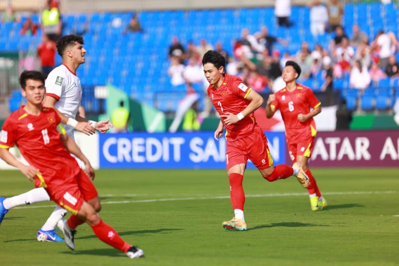 Ảnh: Hotboy U23 Việt Nam Đình Bắc, Hiểu Minh "xé lưới" U23 Jordan tại giải U23 châu Á- Ảnh 3.