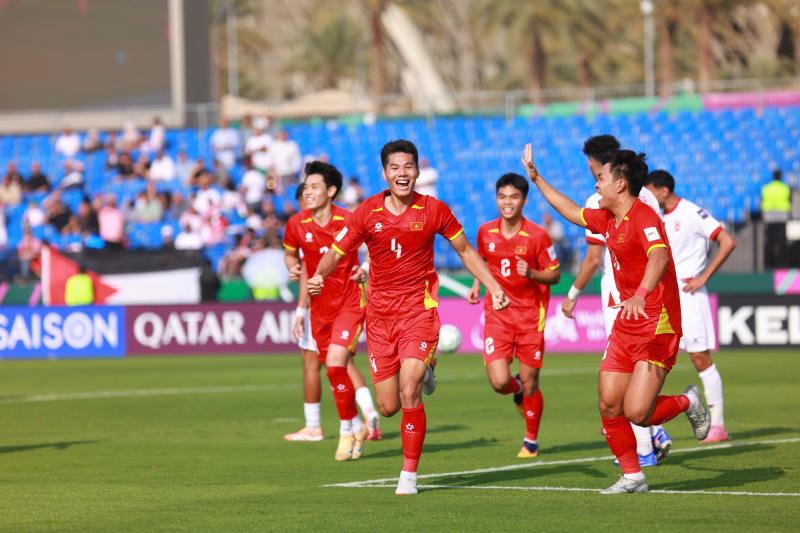 Ảnh: Hotboy U23 Việt Nam Đình Bắc, Hiểu Minh "xé lưới" U23 Jordan tại giải U23 châu Á- Ảnh 7.