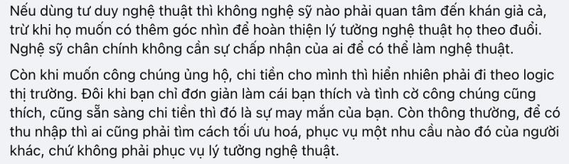 Tranh cãi nam ca sĩ Việt tuyên bố giải nghệ nếu không tạo ra thu nhập, viết gì mà netizen nói “ảo tưởng sức mạnh