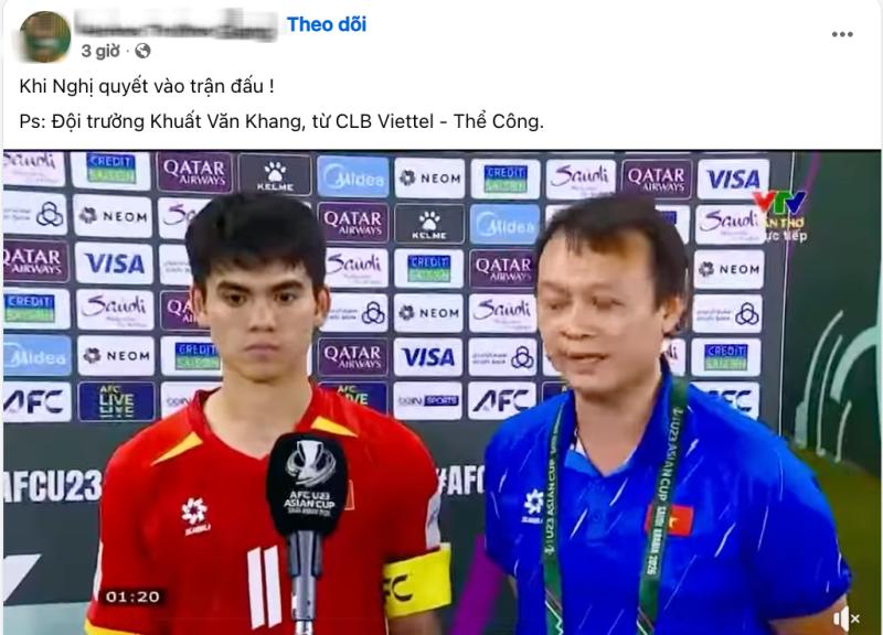 Đội trưởng U23 Việt Nam viral với màn trả lời phỏng vấn như 