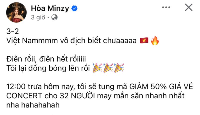 Trấn Thành, Hoà Minzy và dàn sao Việt vỡ oà trước chiến thắng của U23 Việt Nam- Ảnh 2.