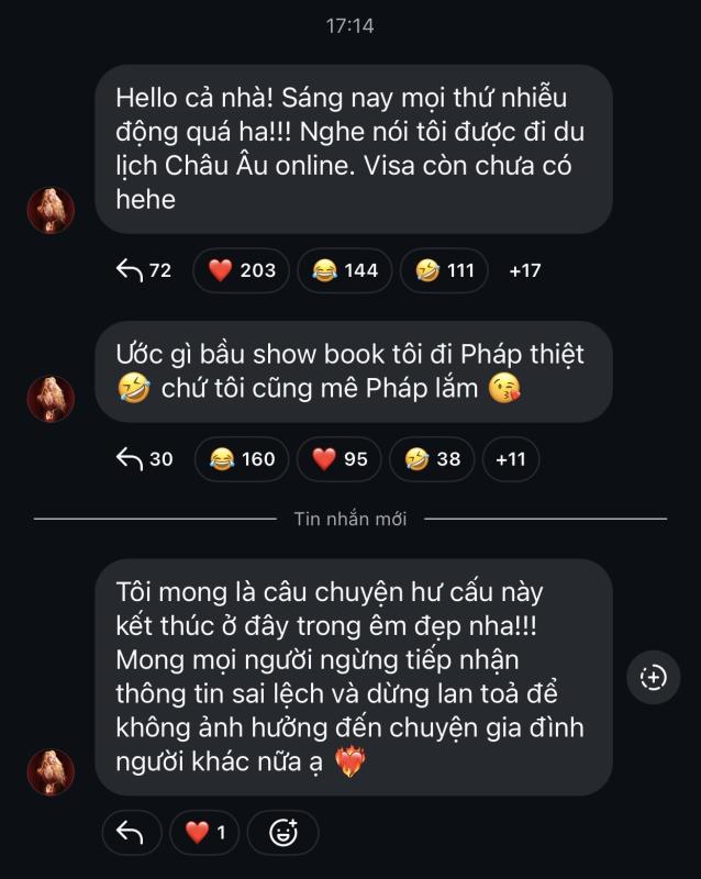 Em Xinh MaiQuinn đáp trả tin đồn làm người thứ 3 