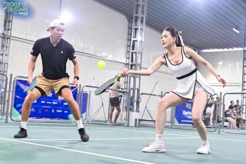“Các bóng hồng” tỏa sáng tại Pickle Allstars: Khi sắc đẹp bước vào sân đấu pickleball- Ảnh 6.