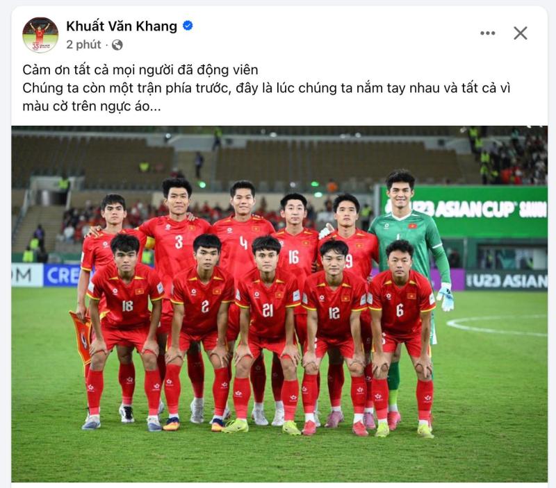 Khuất Văn Khang quyết cùng U23 Việt Nam thắng Hàn Quốc: 
