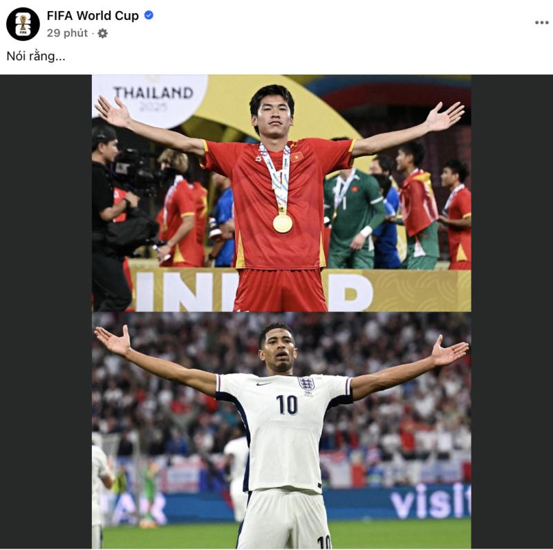Người hùng U23 Việt Nam xuất hiện ngạo nghễ trên trang của FIFA- Ảnh 1.